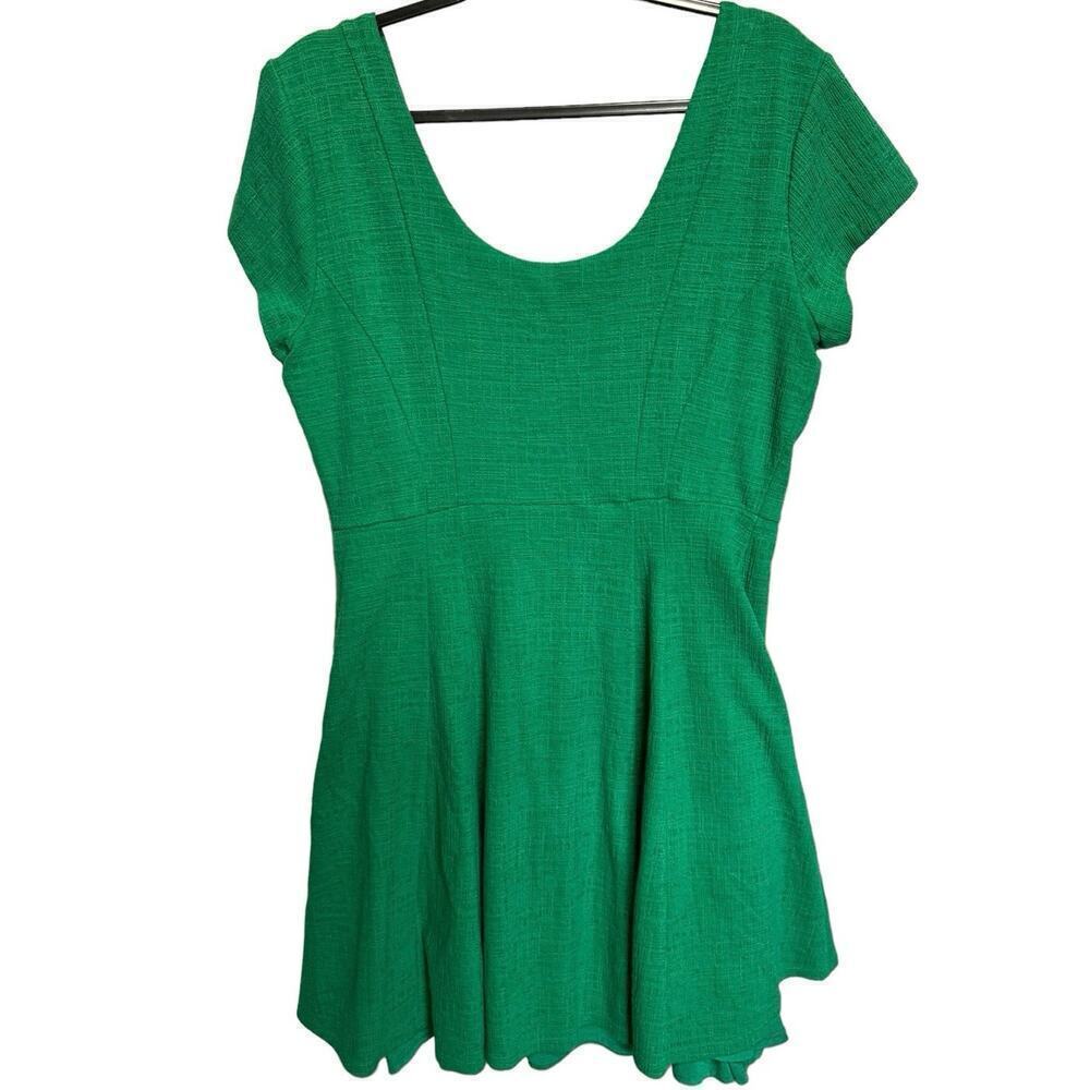 Maeve By Anthropologie Nova Green Skater Dress Size Large - Picture 6 of 11